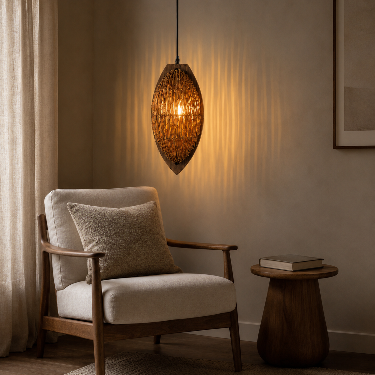 Form and silhouette detail of Sunset Pod Pendant Light
