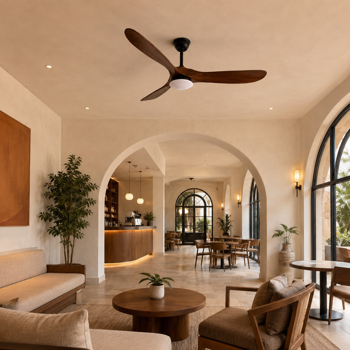 Joinery and hardware detail of Volta Ceiling Fan
