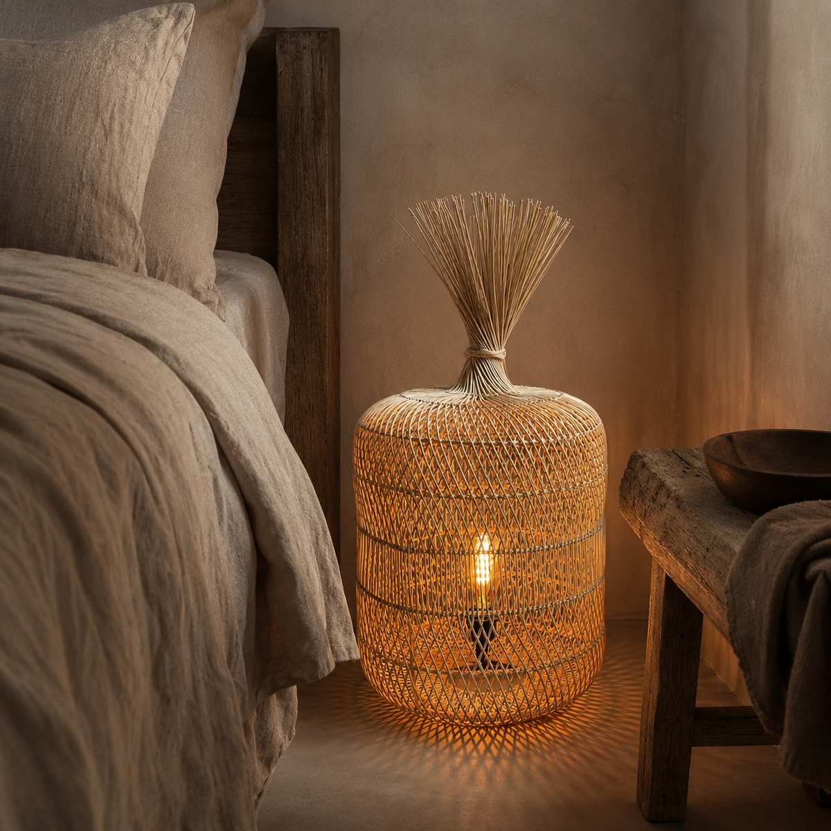 Wabi Rattan Floor Lamp