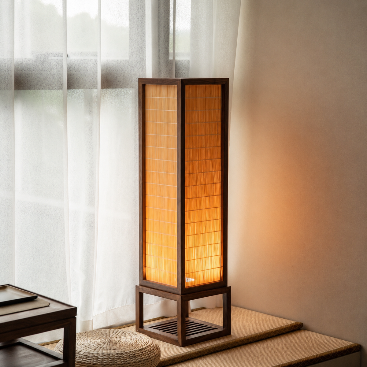 Natural material texture detail of Song Harmony Floor Lamp