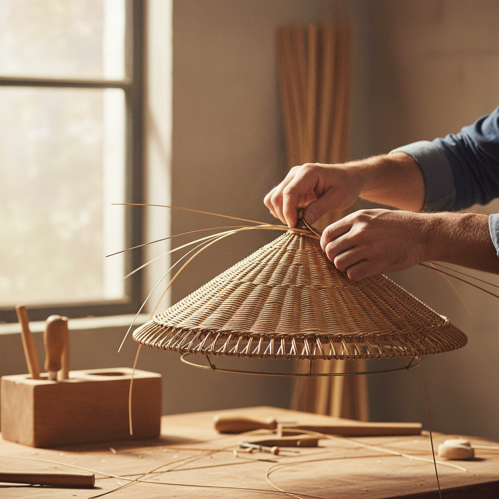Soleil Rattan Umbrella Pendant