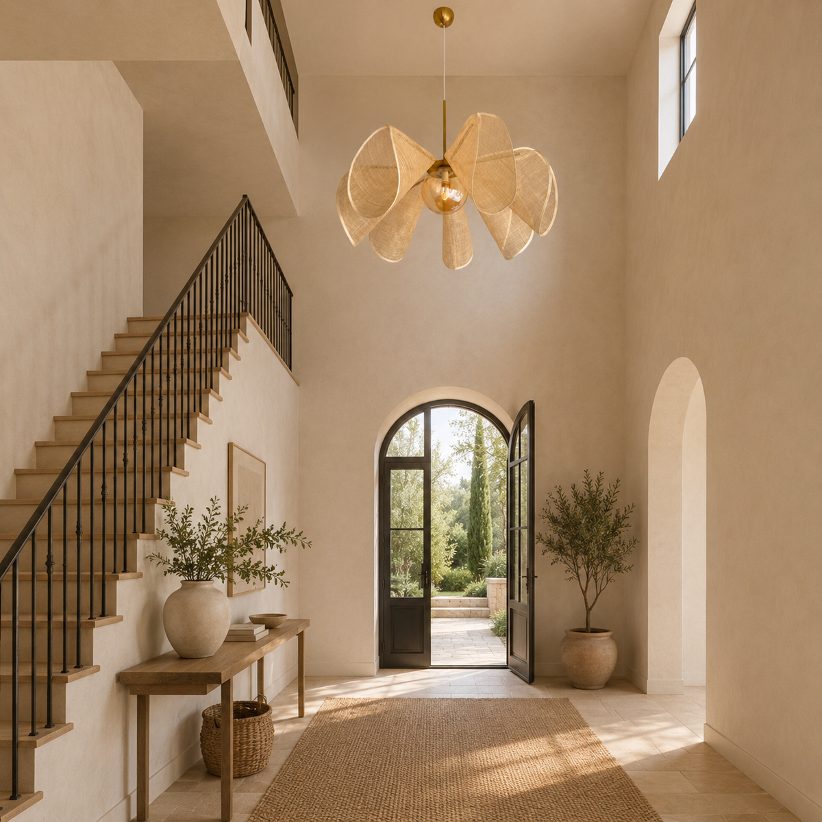 Soleil Linen Chandelier