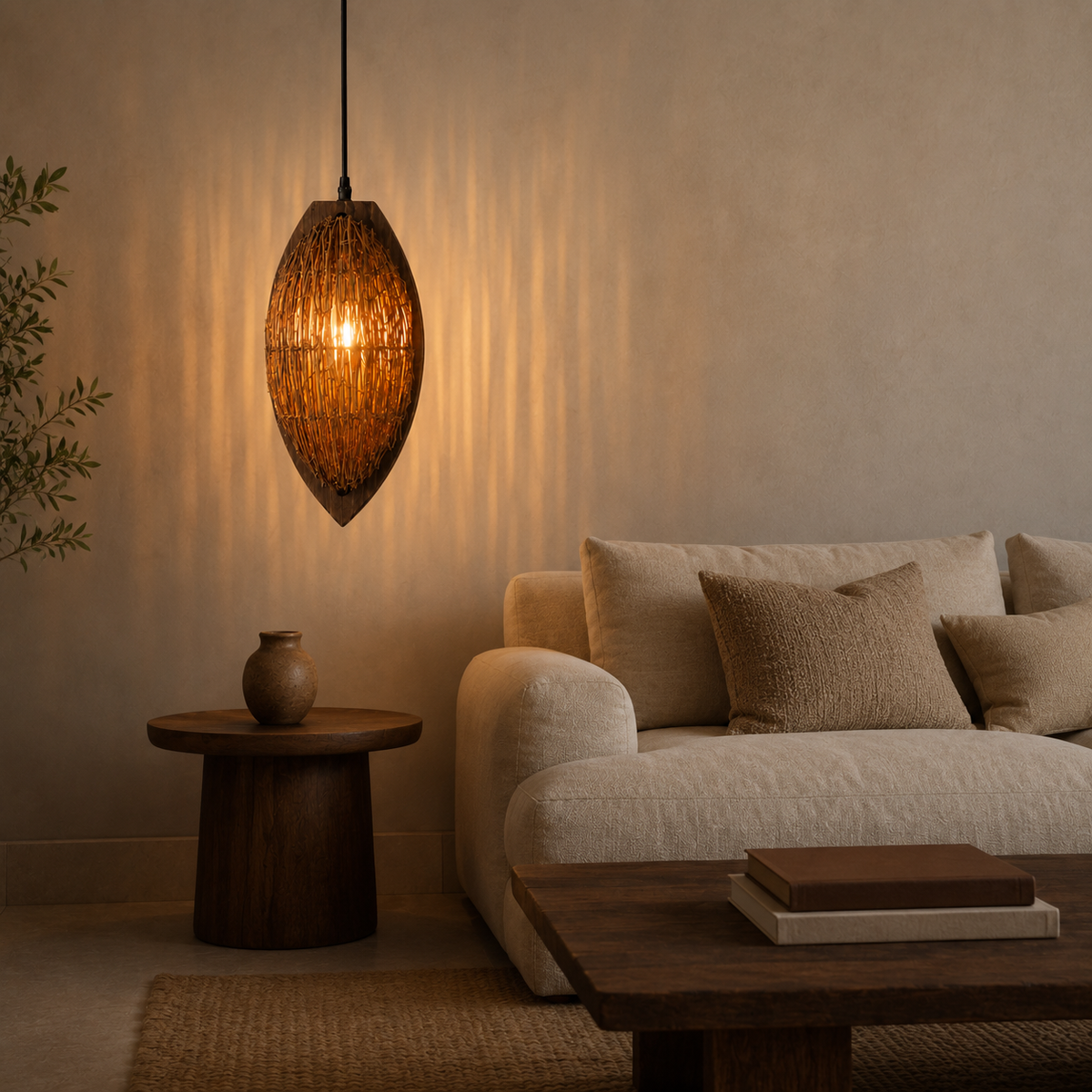 Finished craftsmanship detail of Sunset Pod Pendant Light