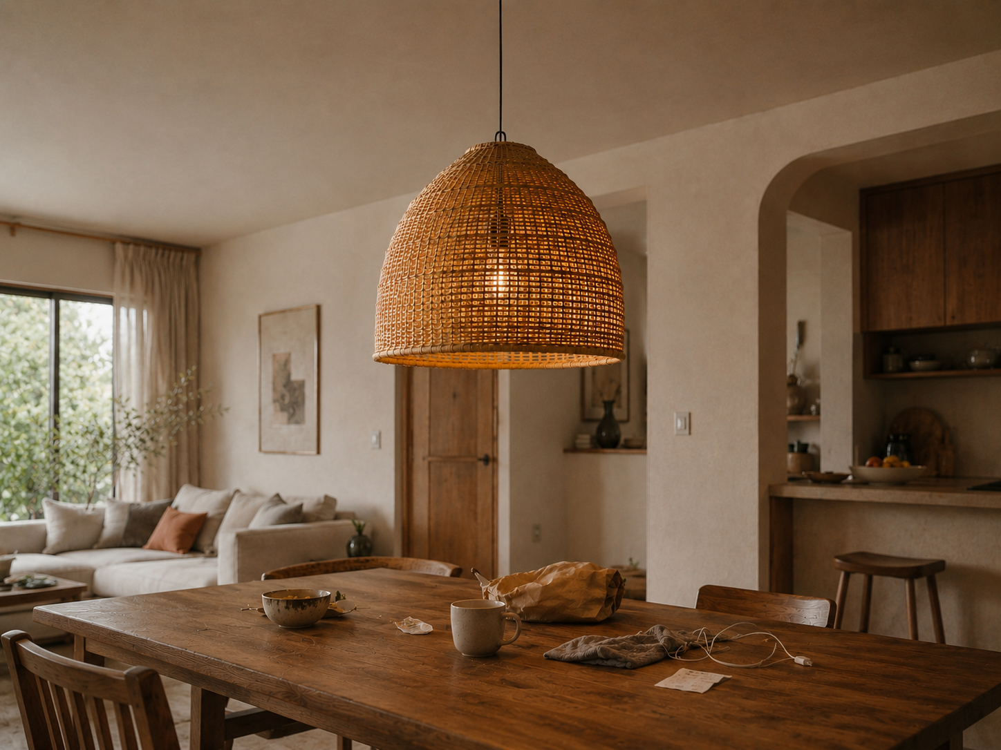 How to Choose a Rattan Pendant Light: Size, Style, Brightness, and Placement