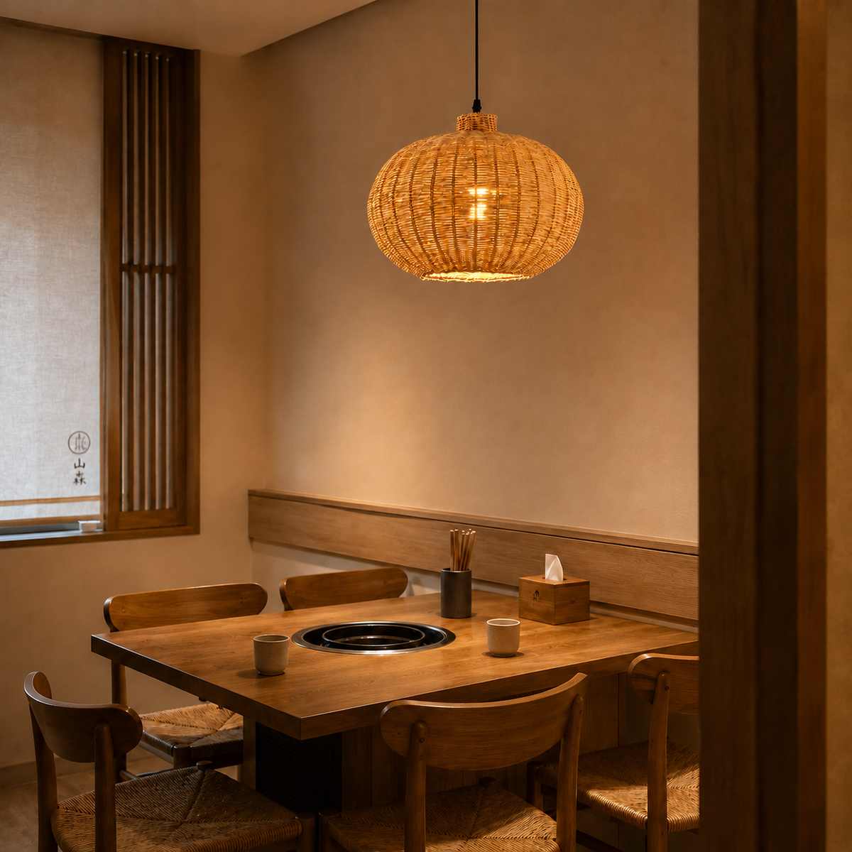 Form and silhouette detail of Aurelia Pumpkin Pendant Light