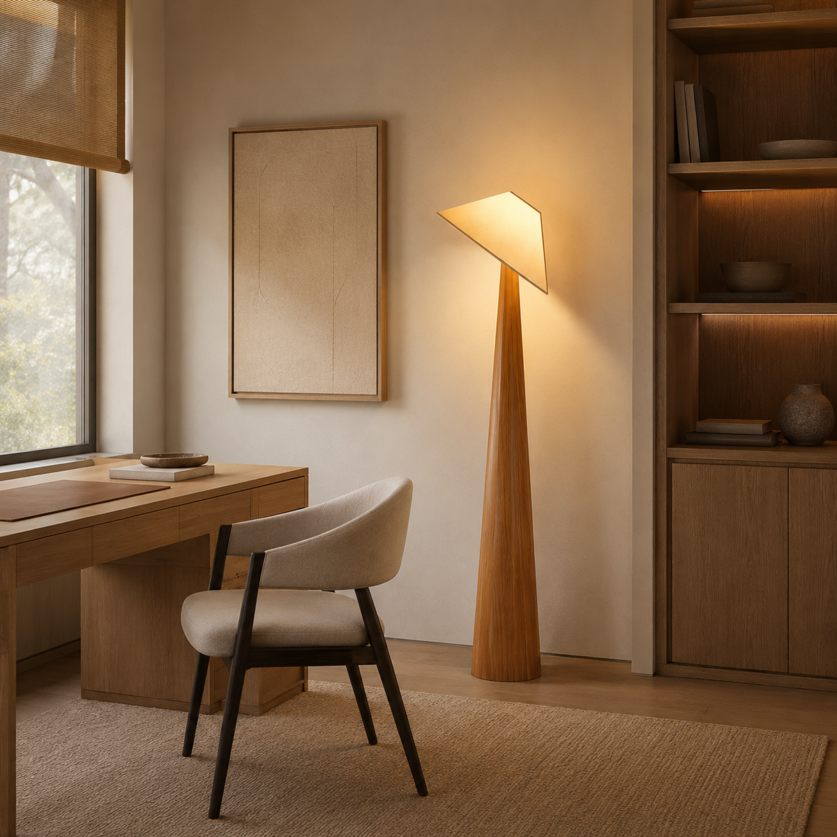 Form and silhouette detail of Cone Shade Floor Lamp