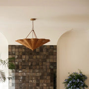 Soleil Rattan Umbrella Pendant Glowryte