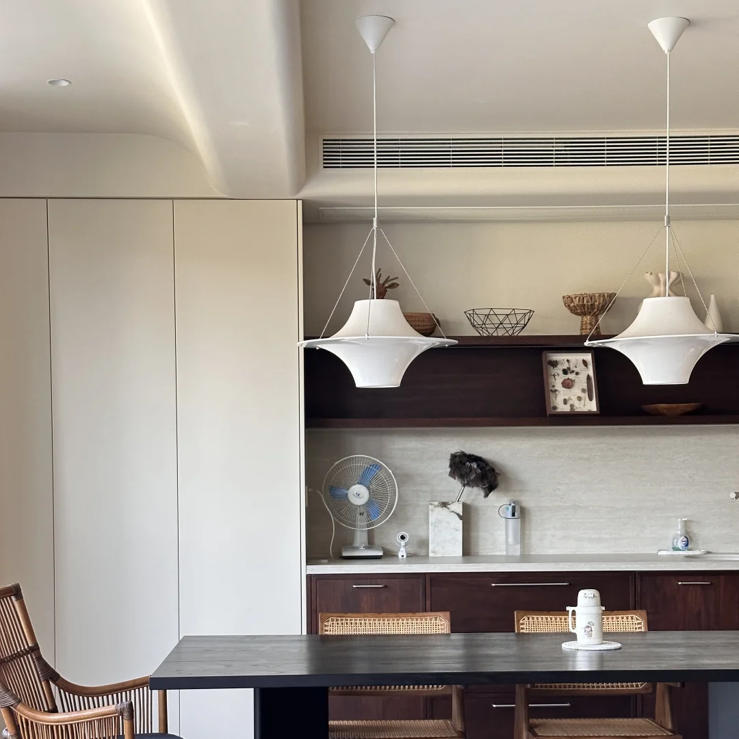 Bloom Lokki disc pendant light with white star-shaped diffuser