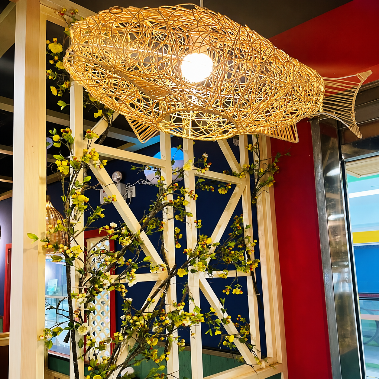 Riverfin Rattan Pendant Light