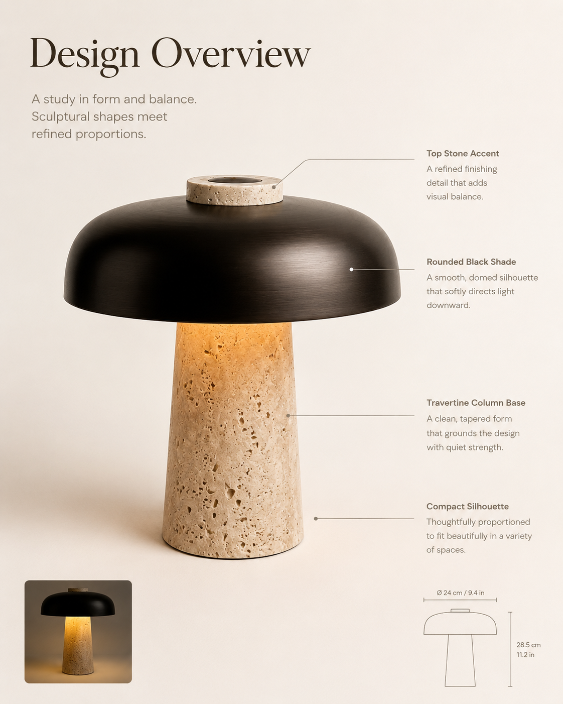 Sculptural Form, Balanced Proportions