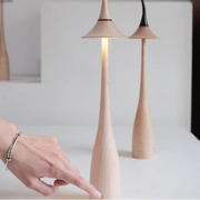 Noma Maple Wood Cordless Table Lamp Glowryte