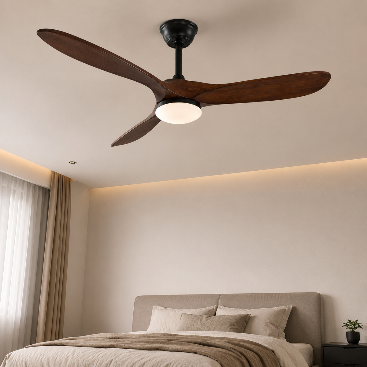 Finished craftsmanship detail of Volta Ceiling Fan