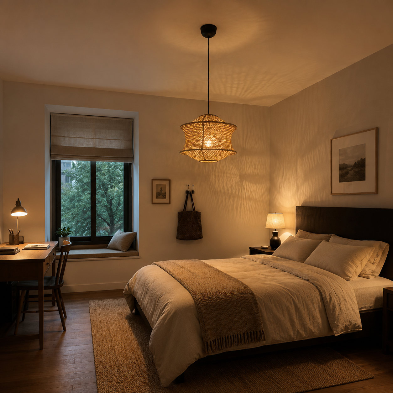Cocoa Weave Pendant Light