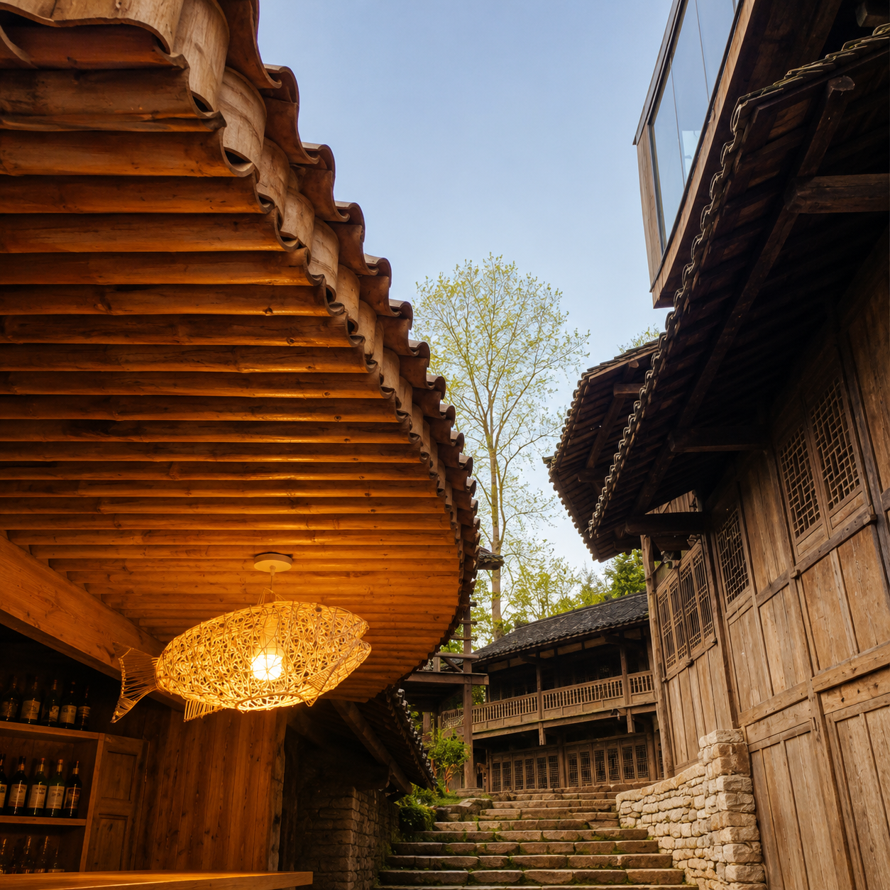 Riverfin Rattan Pendant Light
