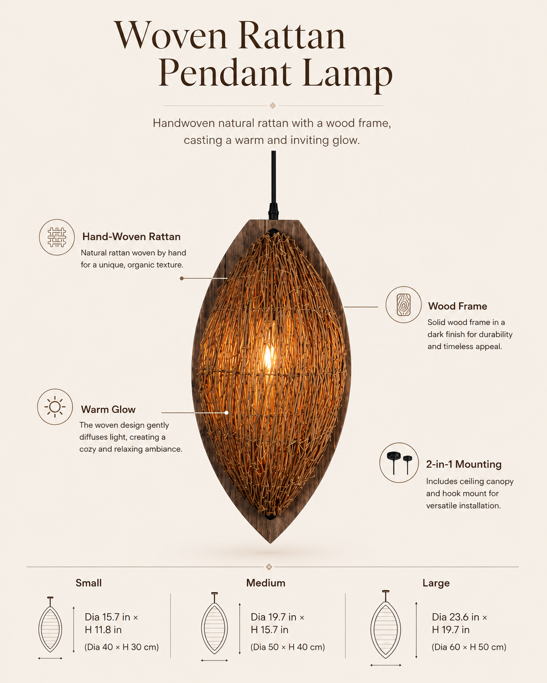 Sunset Pod Pendant Light styled in a warm natural interior