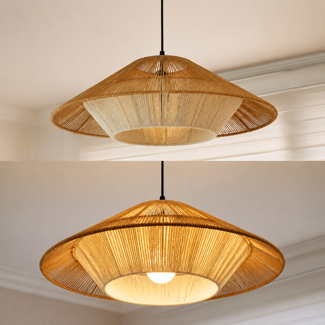 Woven Cottage Roof Pendant Light