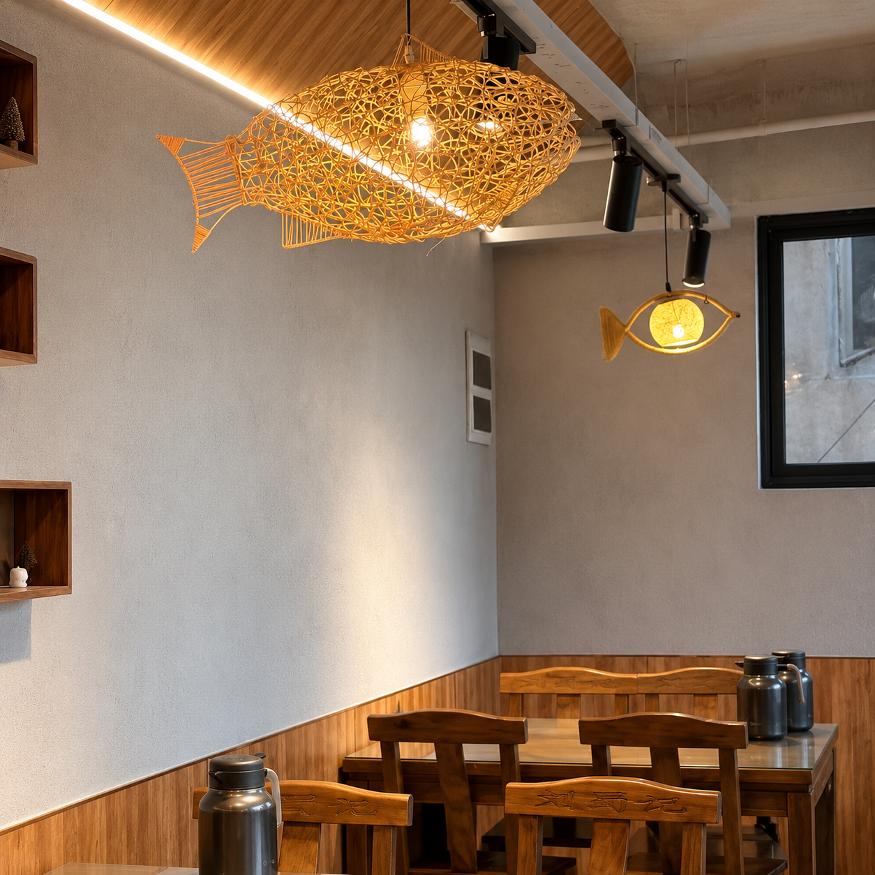 Riverfin Rattan Pendant Light