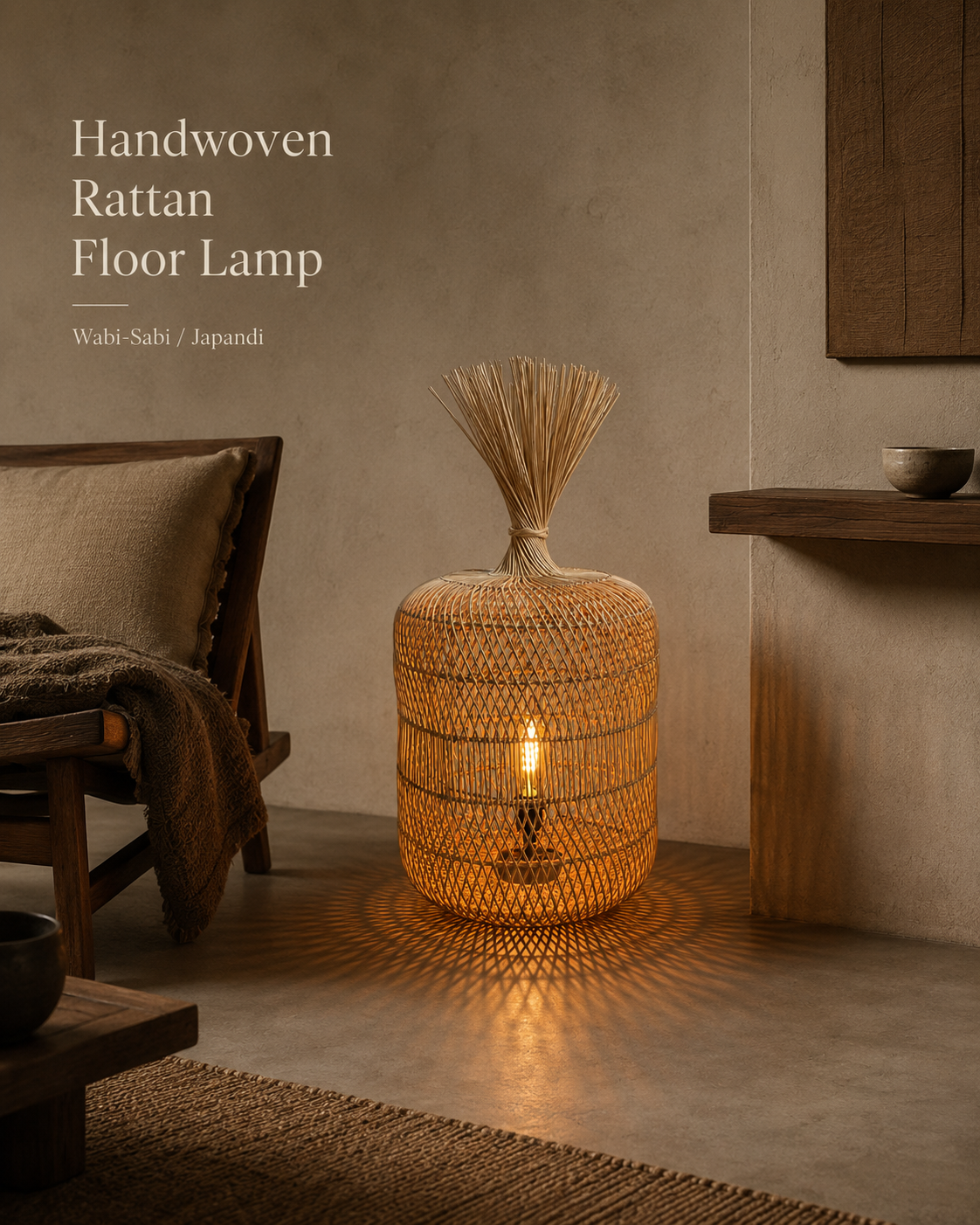 A Woven Lantern of Warm, Natural Light