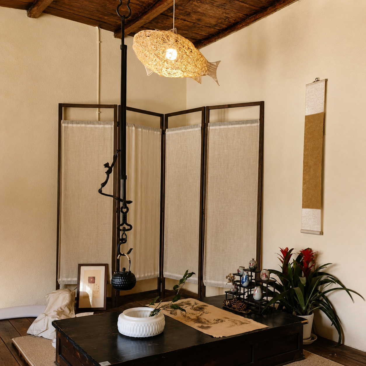 Riverfin Rattan Pendant Light