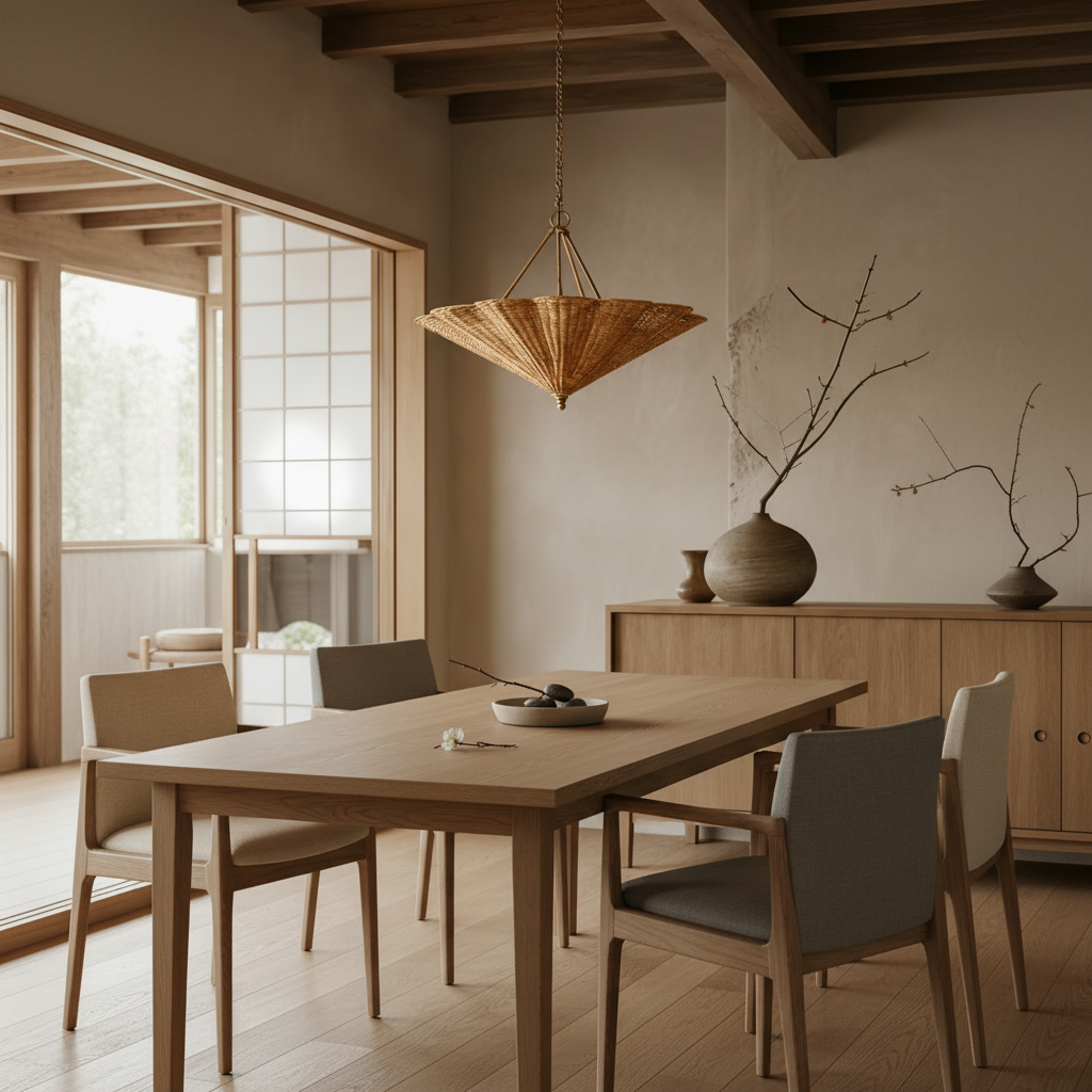 Soleil Rattan Umbrella Pendant