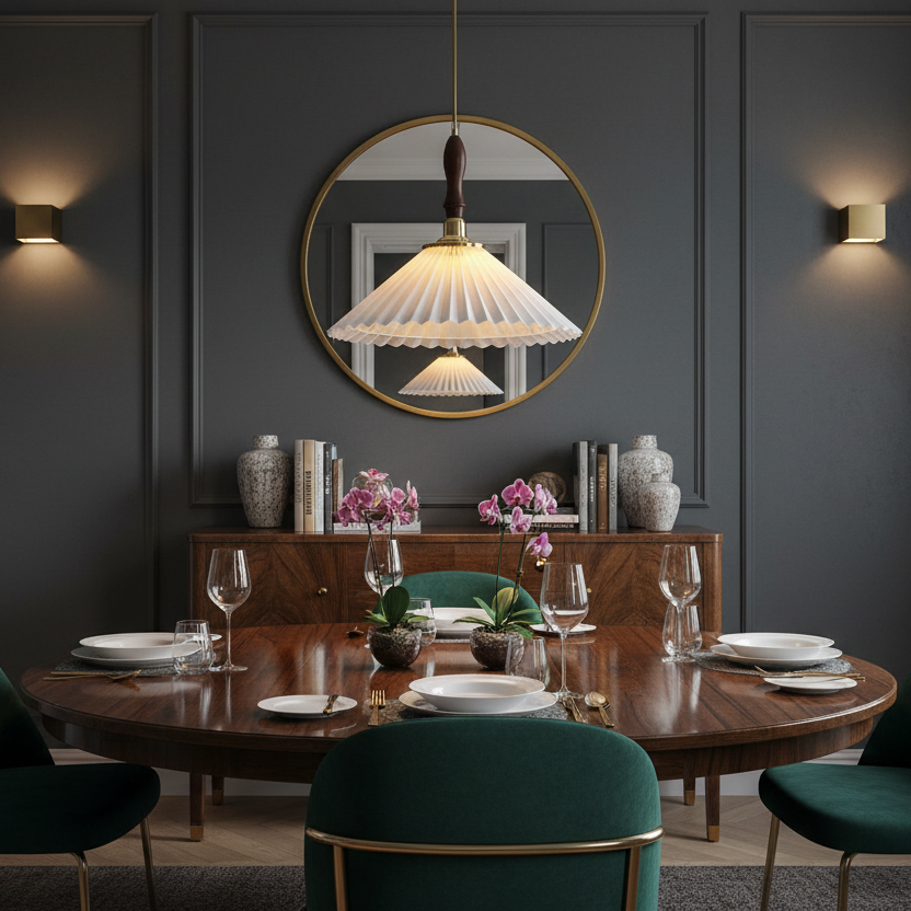 Arden Pleated Dome Pendant Glowryte