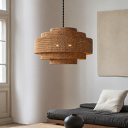 Kago Rattan Woven Pendant Light Glowryte