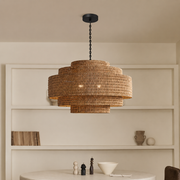 Kago Rattan Woven Pendant Light Glowryte