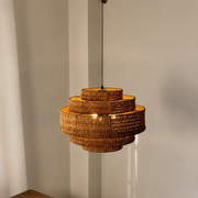 Kago Rattan Woven Pendant Light Glowryte