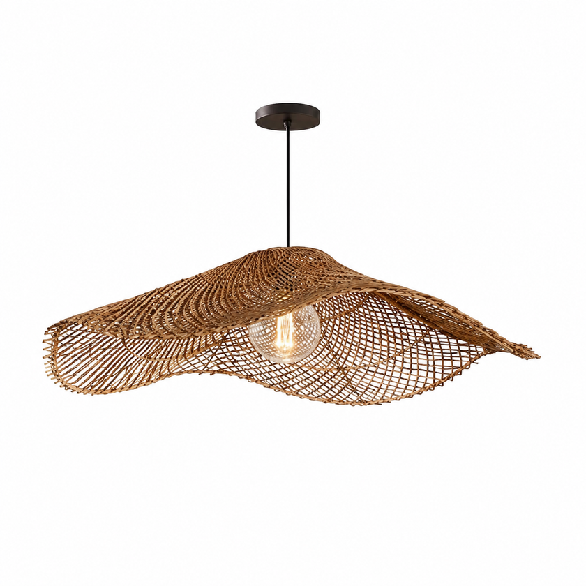 Wabi Rattan Wave Pendant Light