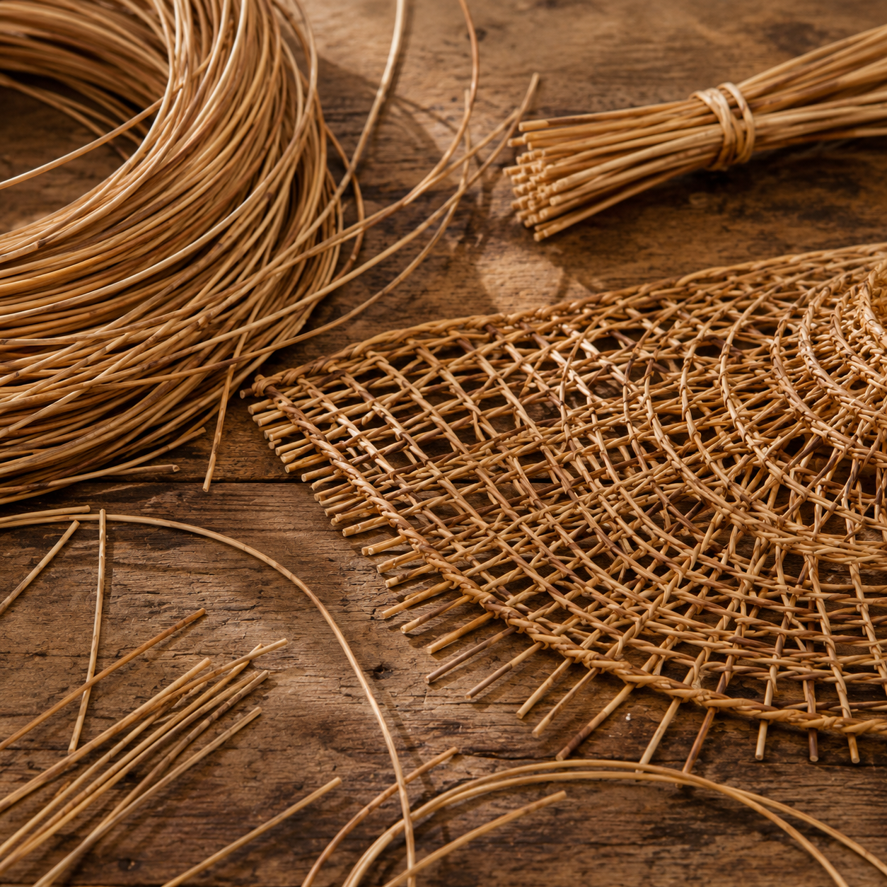 Natural materials and handcrafted details of Wabi Rattan Wave Pendant Light