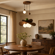 Walnut Glass Globe Pendant Light