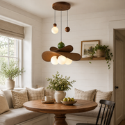 Walnut Glass Globe Pendant Light