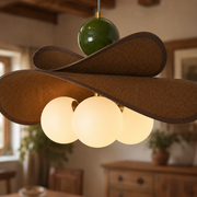 Walnut Glass Globe Pendant Light