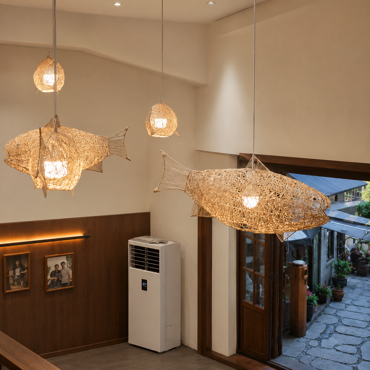 Riverfin Rattan Pendant Light
