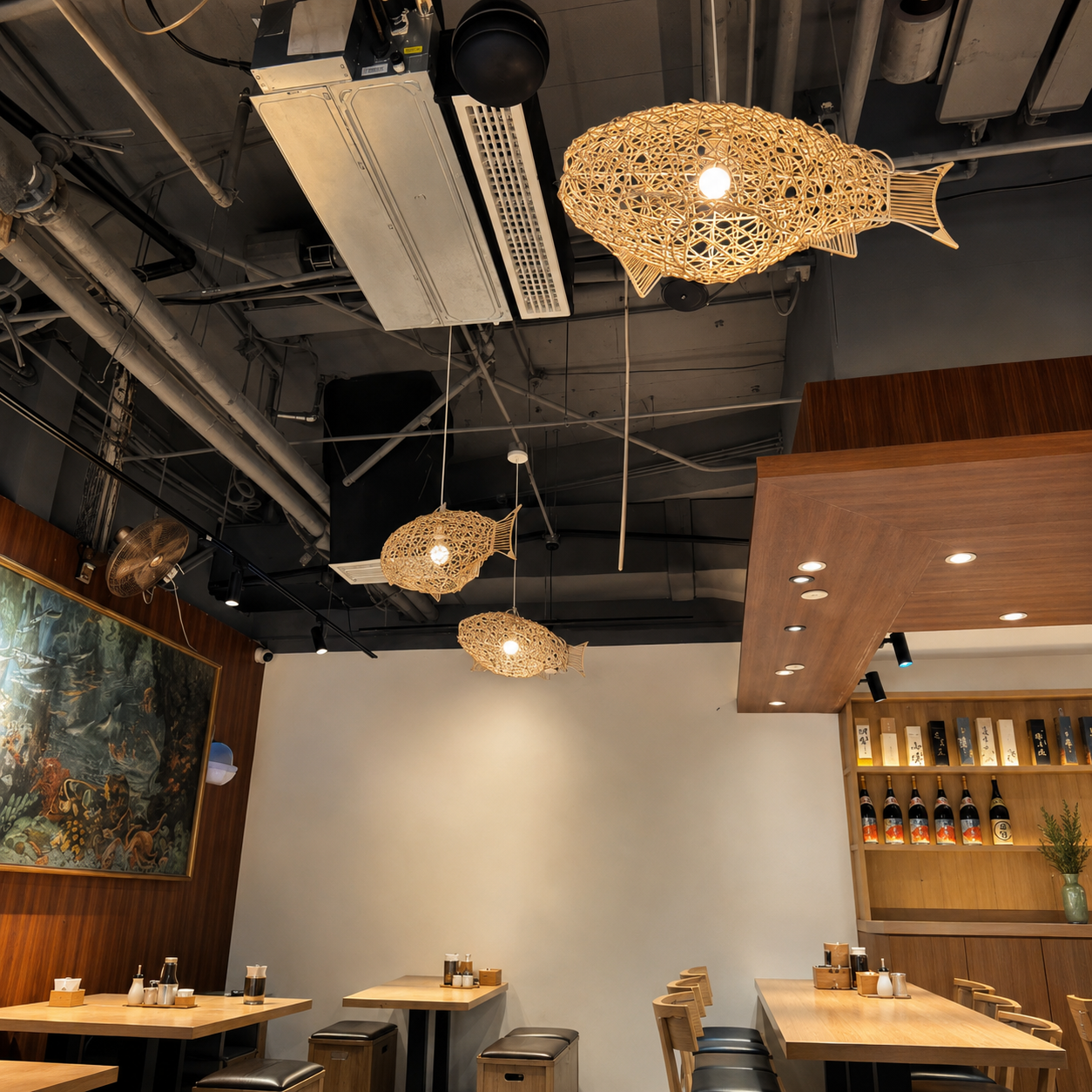 Riverfin Rattan Pendant Light