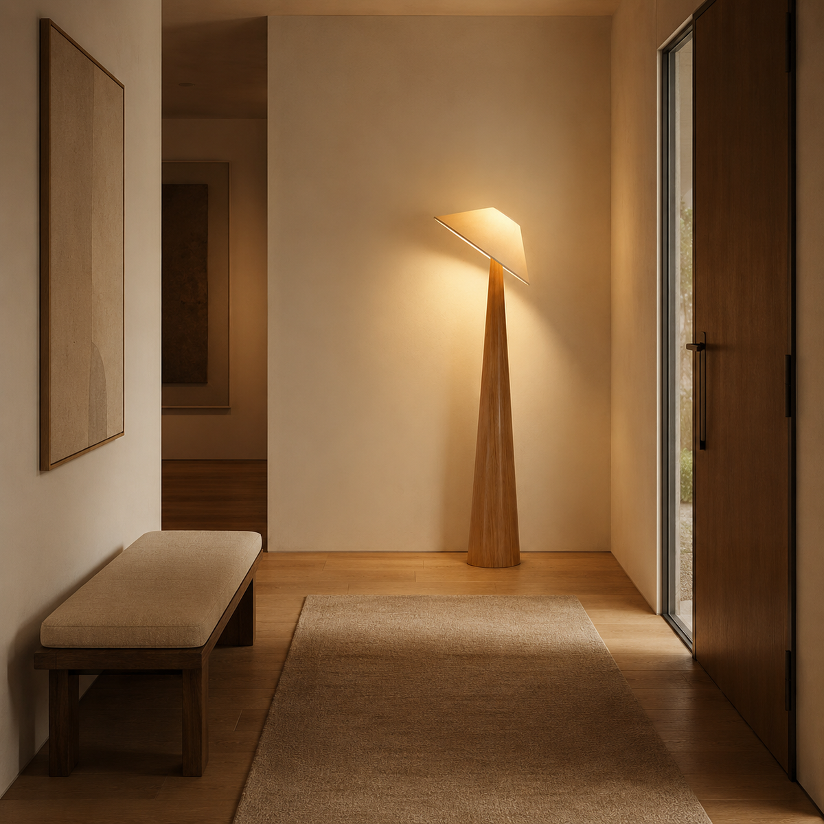 Joinery and hardware detail of Cone Shade Floor Lamp