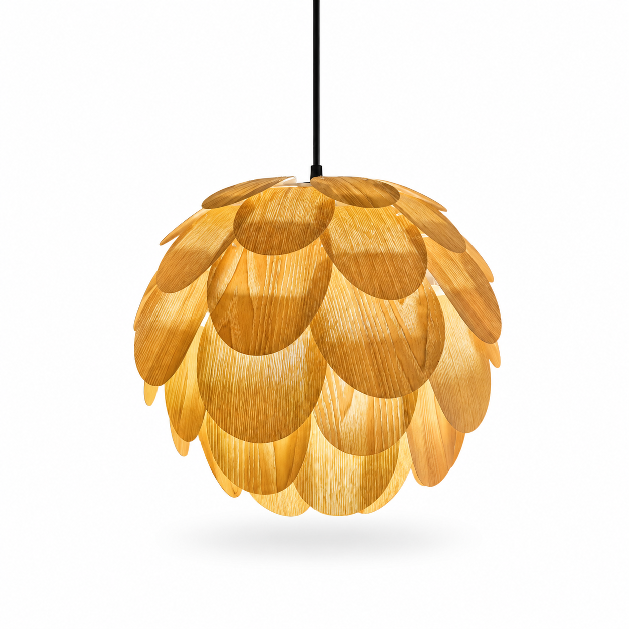 Pinecone Wood Pendant Light