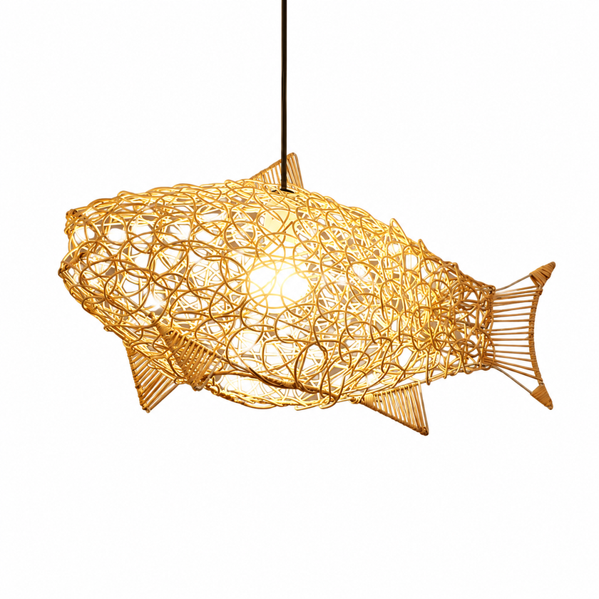 Riverfin Rattan Pendant Light
