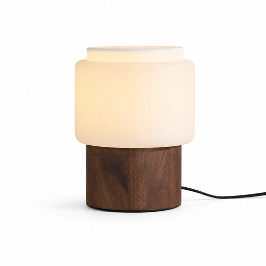 Noma Alabaster Walnut Table Lamp