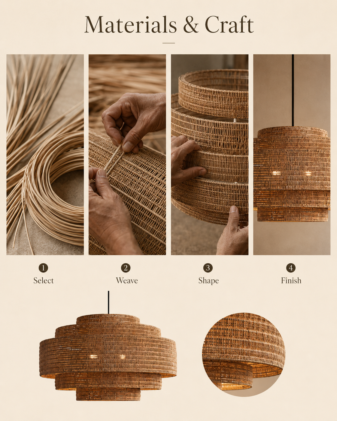Individually Woven Tiers, Precisely Assembled