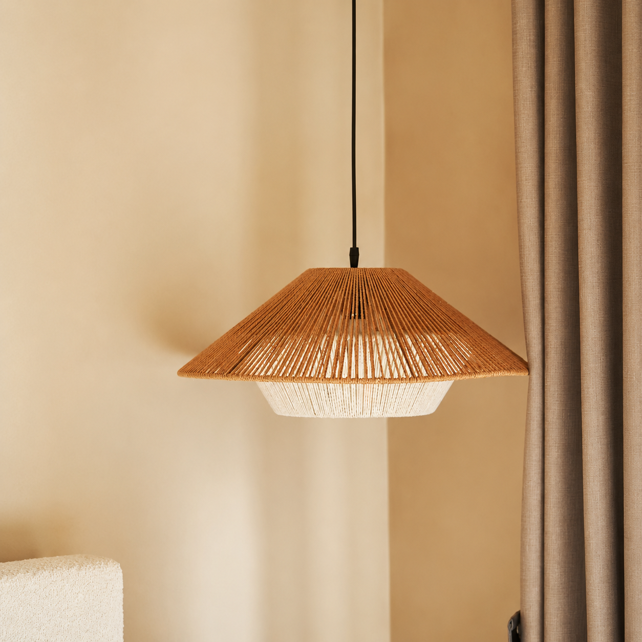 Woven Cottage Roof Pendant Light