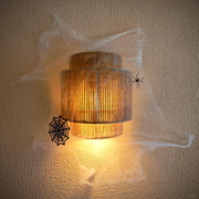 Woven Rope Drum Wall Sconce Dia 9.1" × H 9.8" (Dia 23cm × H 25cm) Glowryte