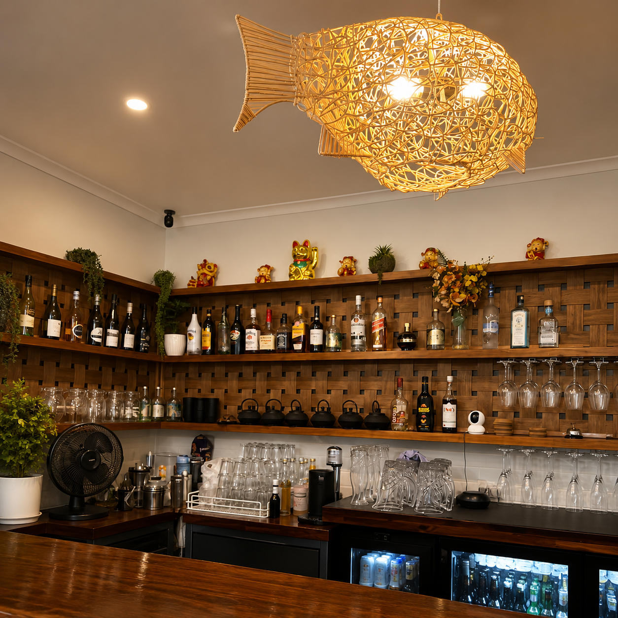Riverfin Rattan Pendant Light