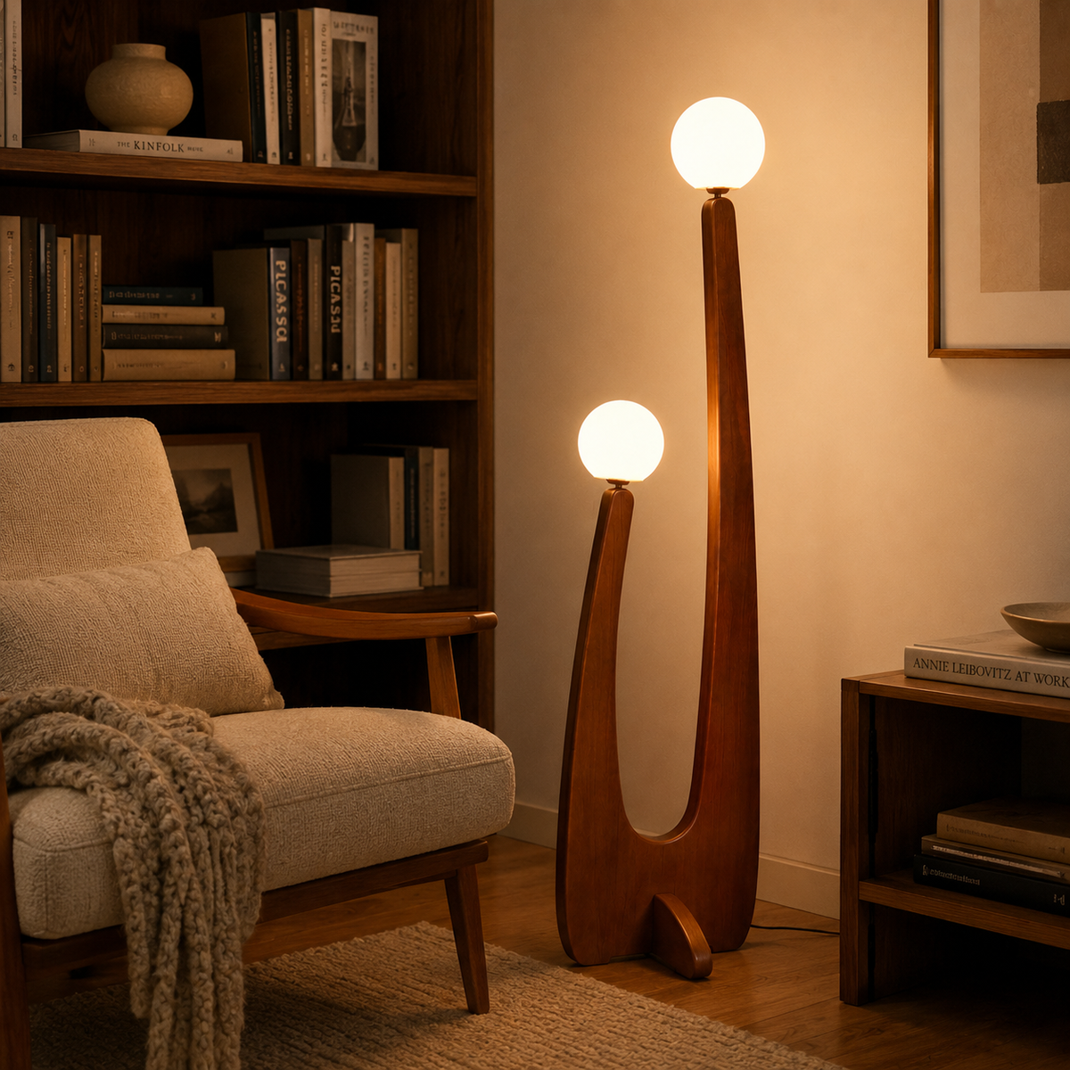 Finished craftsmanship detail of Cactus Floor Lamp