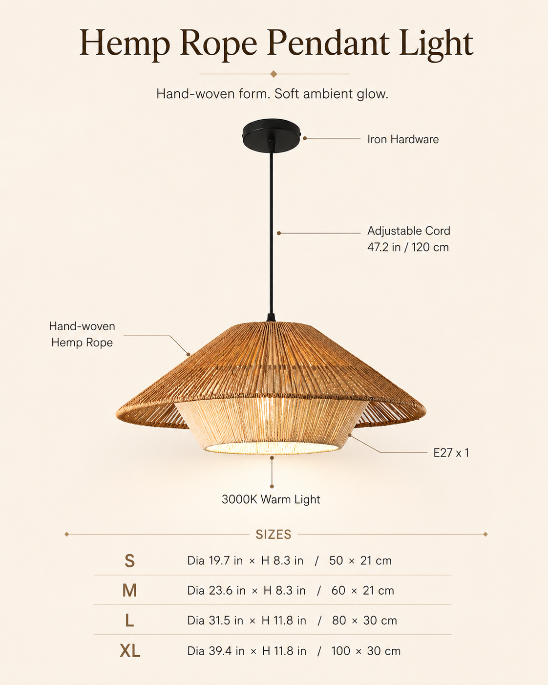Woven Cottage Roof Pendant Light styled in a warm natural interior