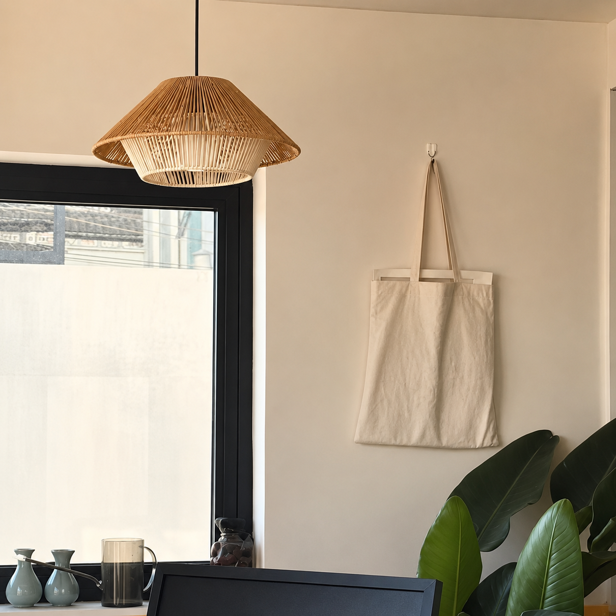 Woven Cottage Roof Pendant Light