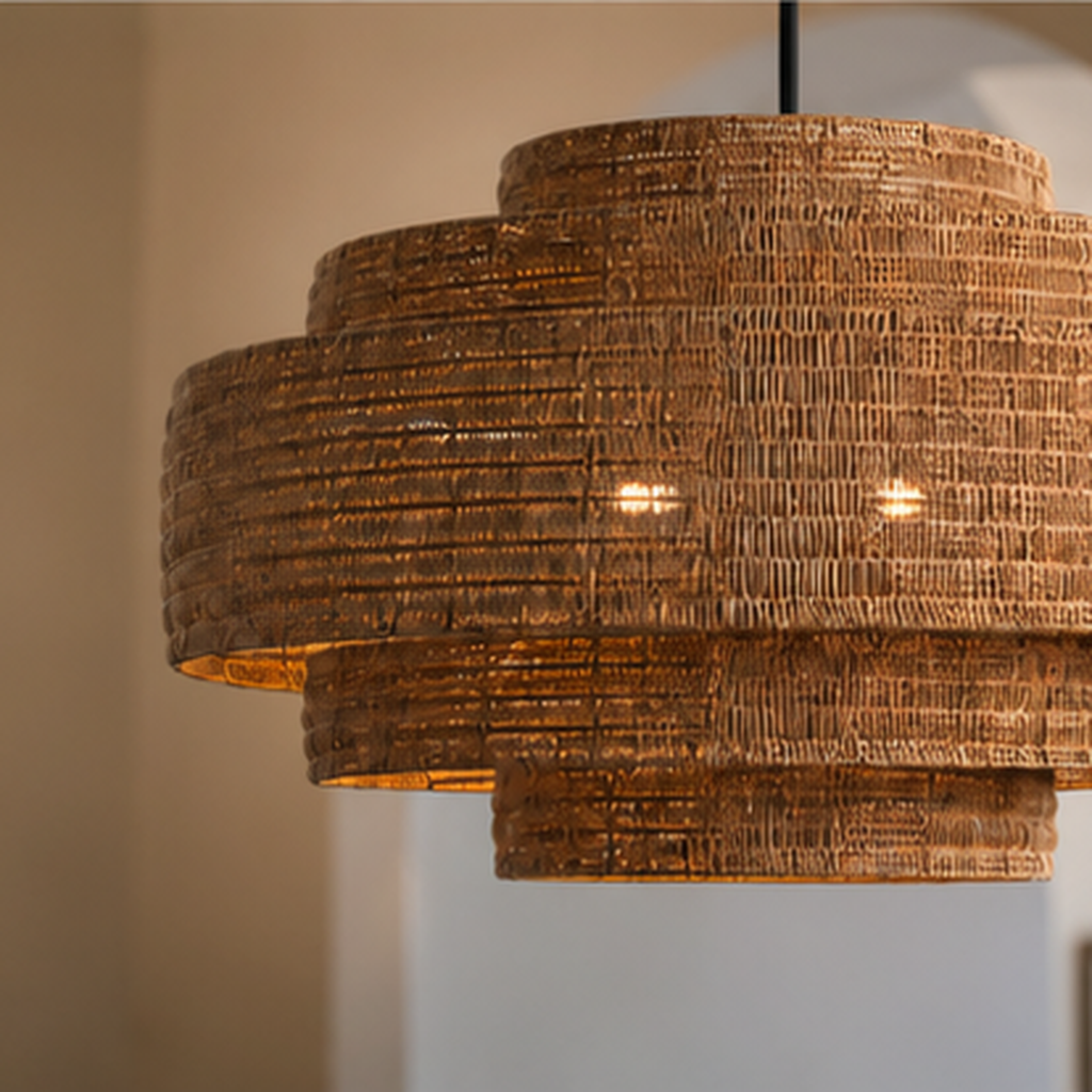 Kago Rattan Woven Pendant Light