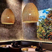Rattan Bell Pendant